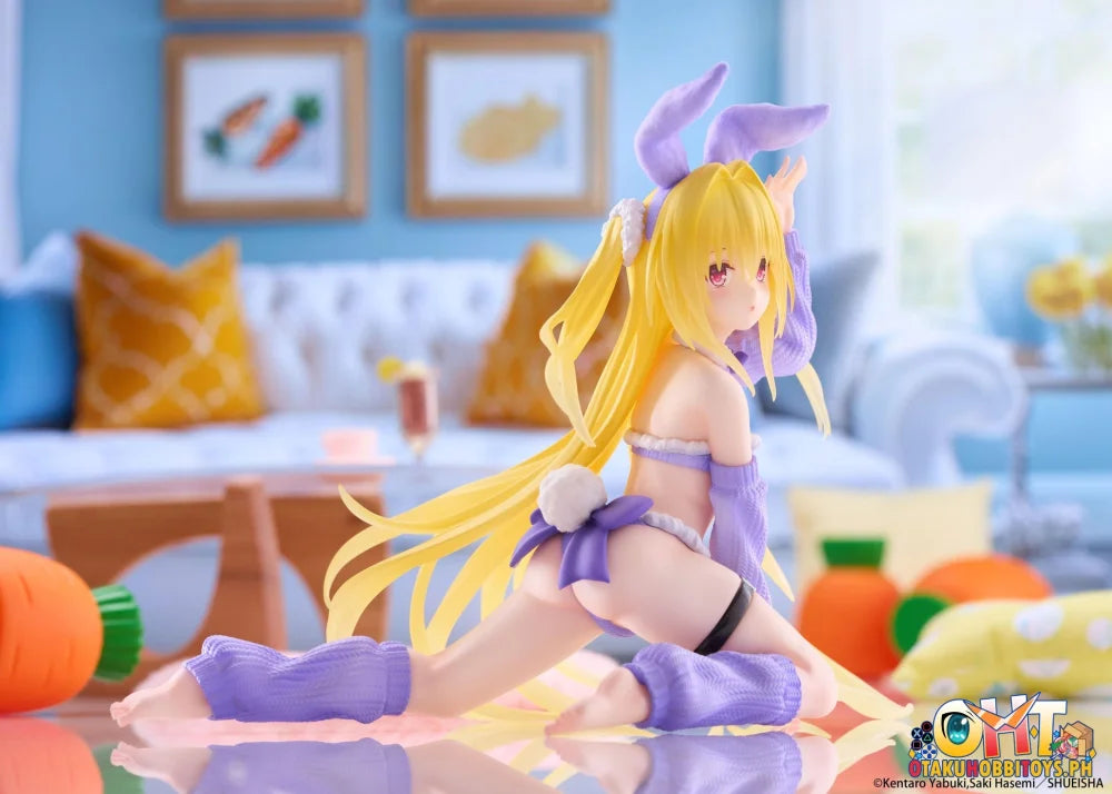 TAITO To Love-Ru Darkness MOFLOCK Figure - Golden Darkness (Fluffy Bunny Ver.) - Prize Figure