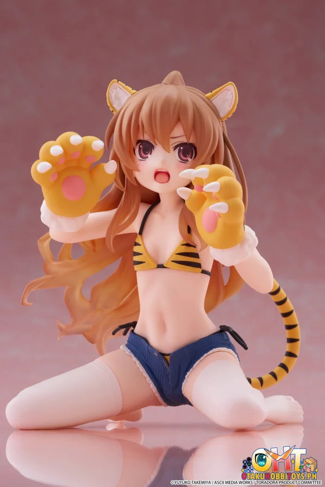 TAITO Toradora! Desktop Cute Figure - Taiga Aisaka (Tiger Costume Swimwear Ver.) - Prize Figure