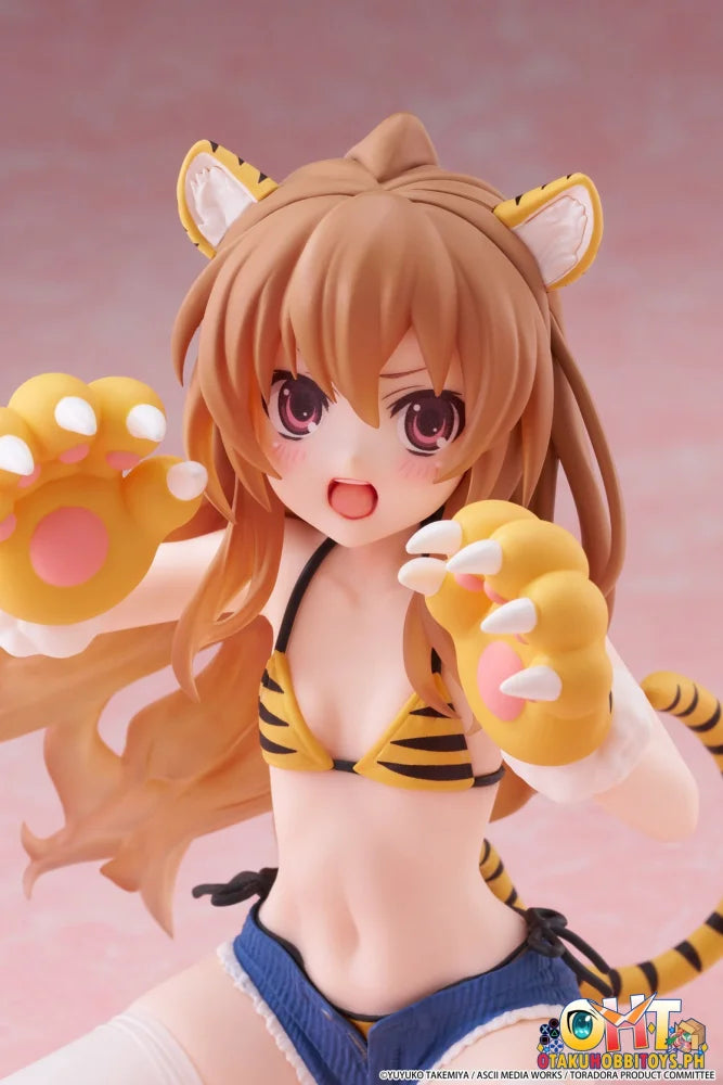 TAITO Toradora! Desktop Cute Figure - Taiga Aisaka (Tiger Costume Swimwear Ver.) - Prize Figure