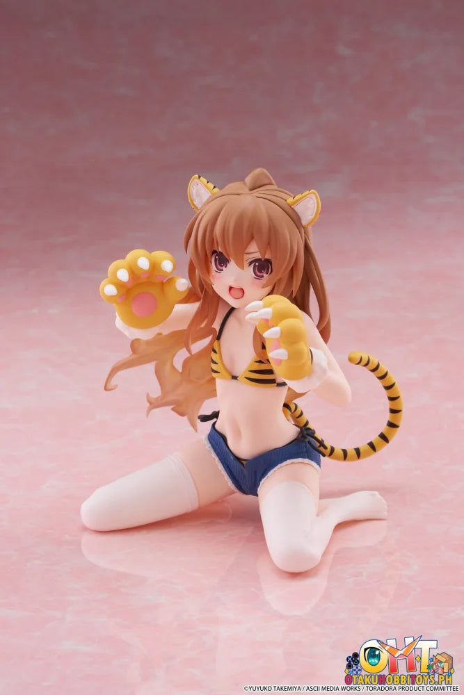 TAITO Toradora! Desktop Cute Figure - Taiga Aisaka (Tiger Costume Swimwear Ver.) - Prize Figure