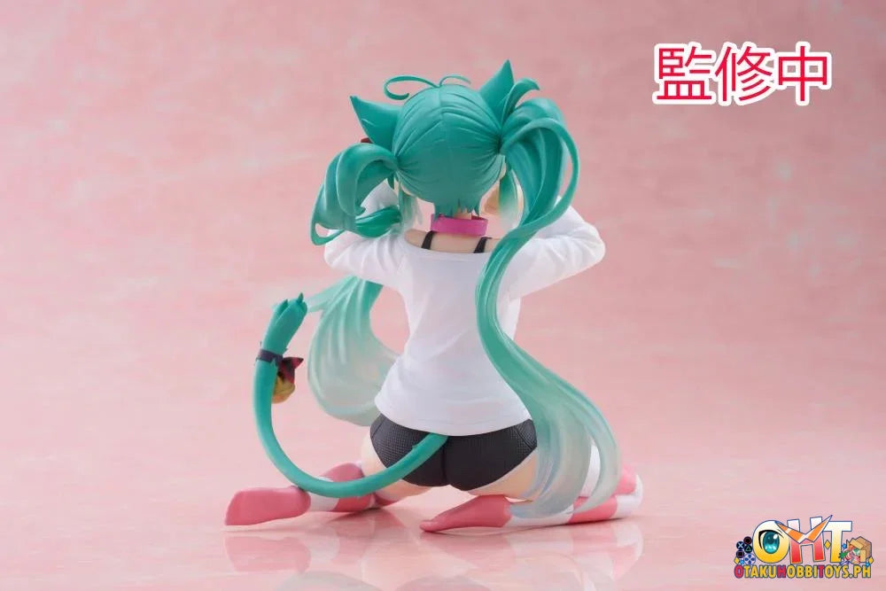 Taito Vocaloid Desktop Cute Figure Hatsune Miku Nekomimi T-Shirt Ver. Prize