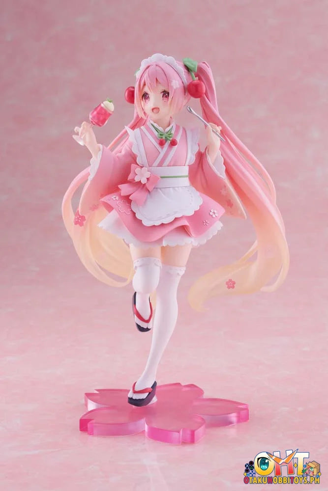Taito Vocaloid Newley Written Figure Sakura Miku Japanese Cafe Ver. Prize