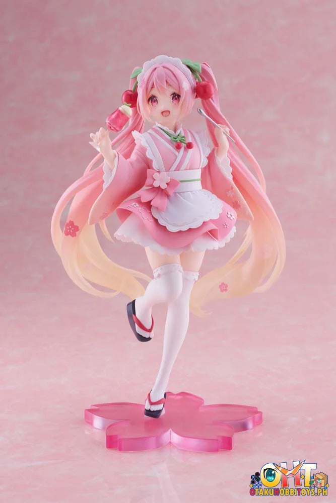 Taito Vocaloid Newley Written Figure Sakura Miku Japanese Cafe Ver. Prize