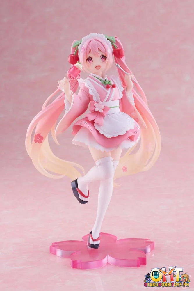 Taito Vocaloid Newley Written Figure Sakura Miku Japanese Cafe Ver. Prize
