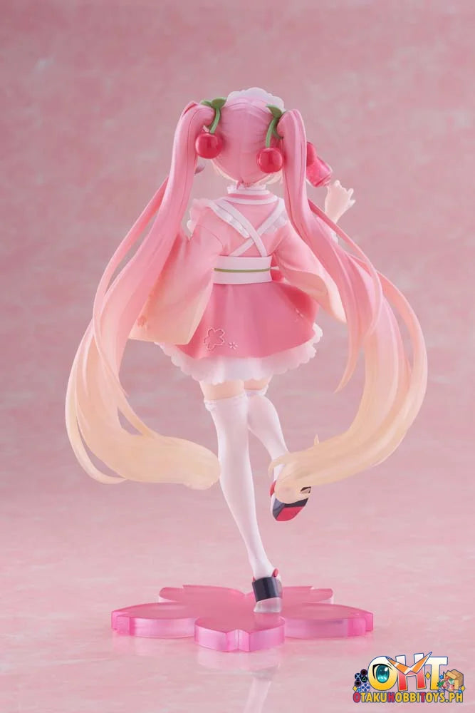 Taito Vocaloid Newley Written Figure Sakura Miku Japanese Cafe Ver. Prize