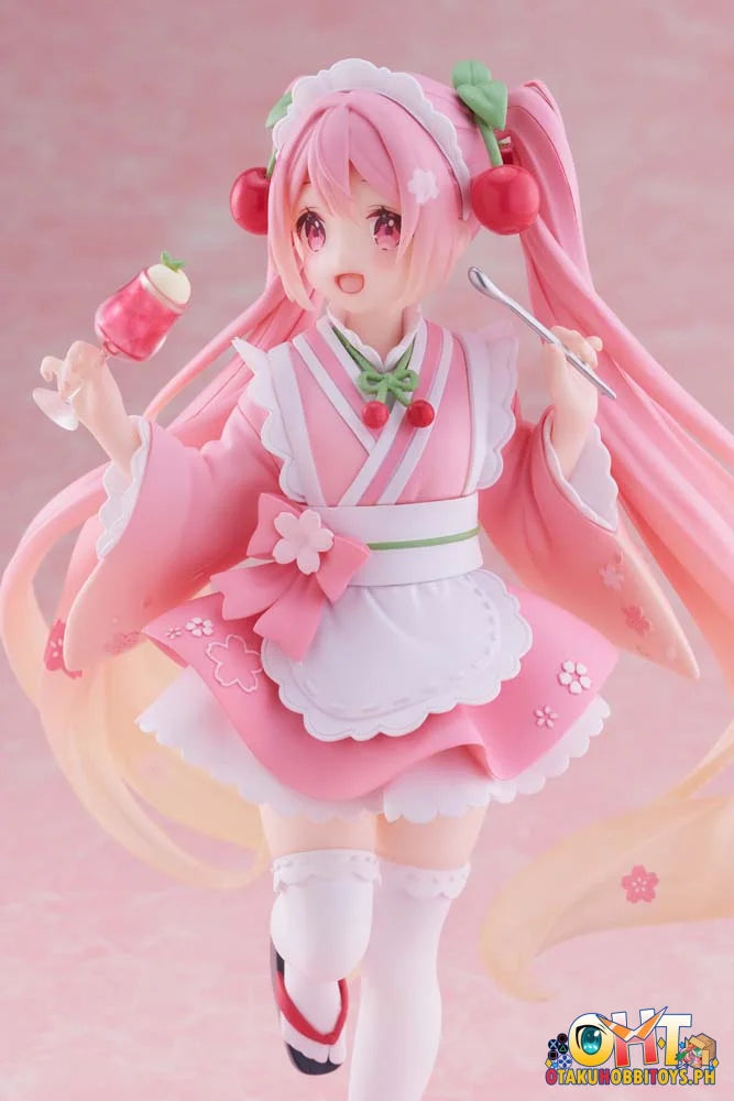 Taito Vocaloid Newley Written Figure Sakura Miku Japanese Cafe Ver. Prize