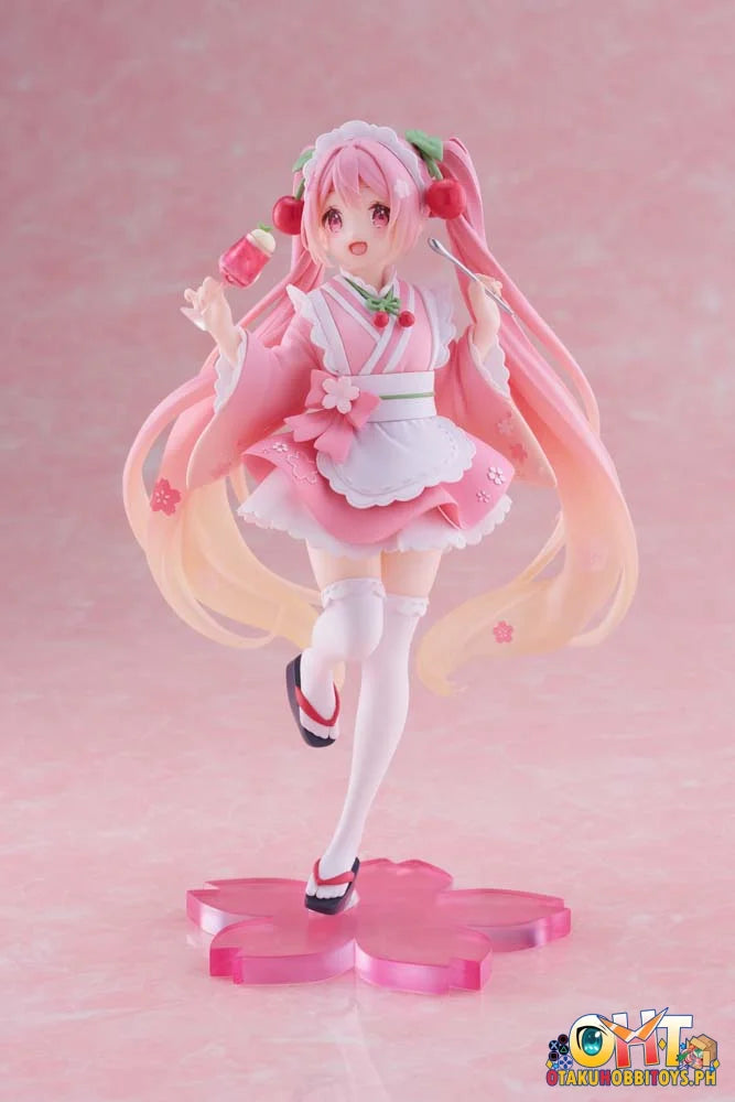 Taito Vocaloid Newley Written Figure Sakura Miku Japanese Cafe Ver. Prize