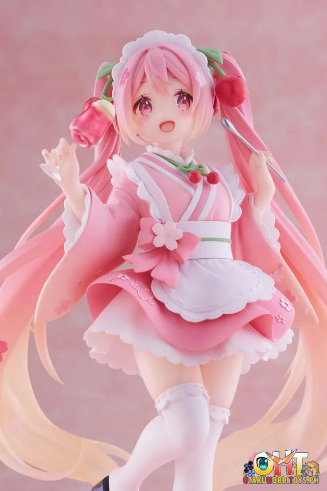 Taito Vocaloid Newley Written Figure Sakura Miku Japanese Cafe Ver. Prize