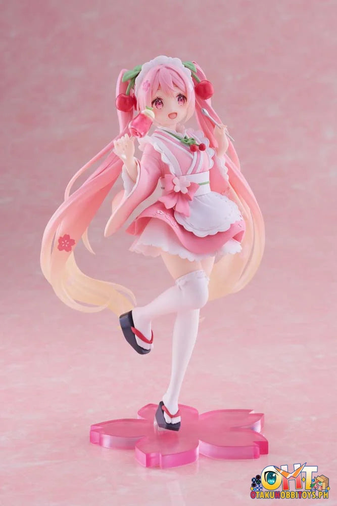 Taito Vocaloid Newley Written Figure Sakura Miku Japanese Cafe Ver. Prize