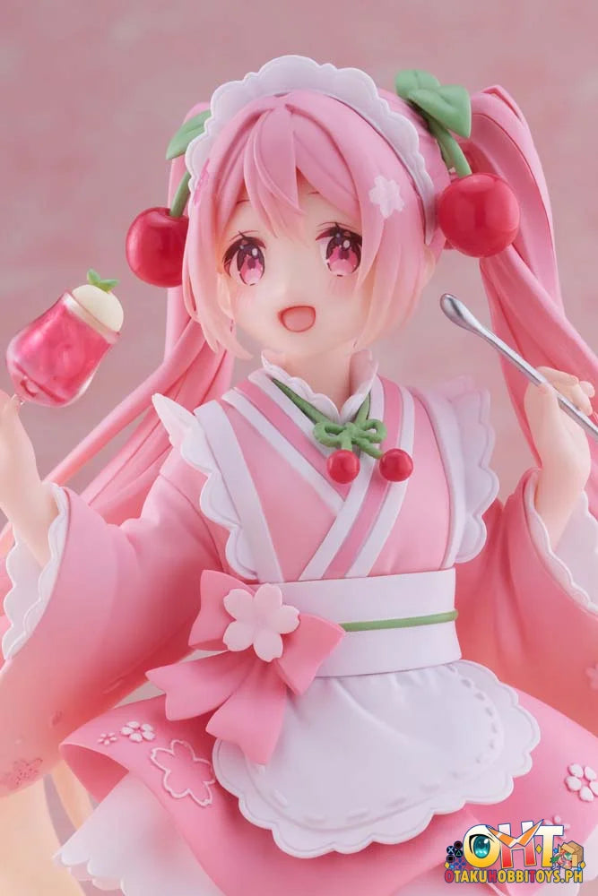 Taito Vocaloid Newley Written Figure Sakura Miku Japanese Cafe Ver. Prize