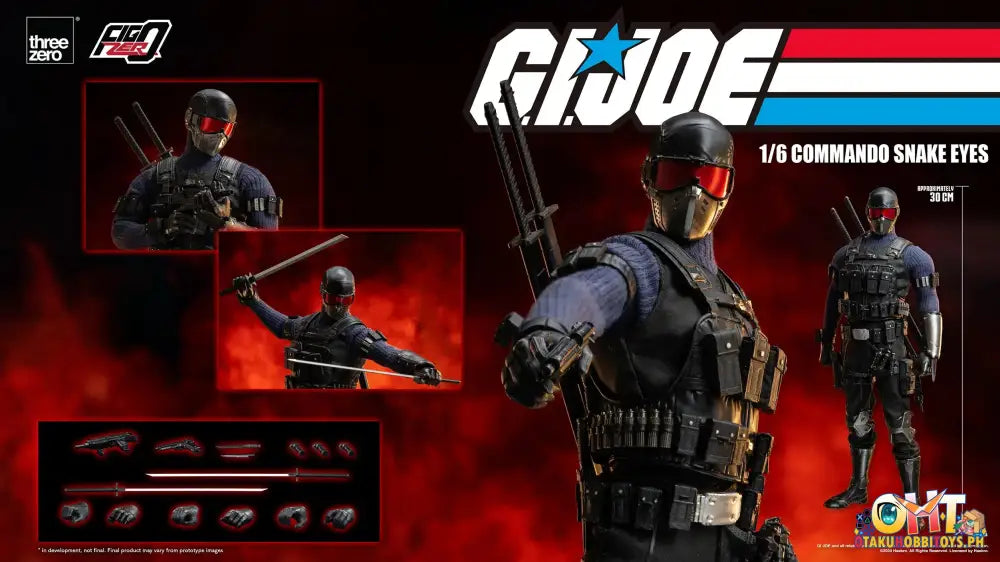 Threezero G.i. Joe Figzero 1/6 Commando Snake Eyes