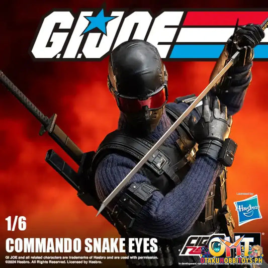 Threezero G.i. Joe Figzero 1/6 Commando Snake Eyes