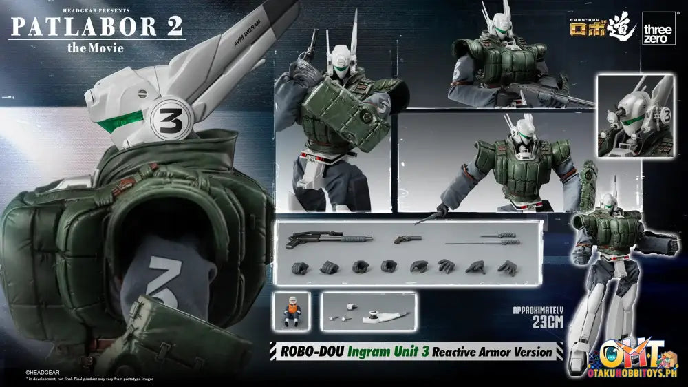 Threezero Patlabor 2: The Movie Robo-Dou Ingram Unit 3 Reactive Armor Version