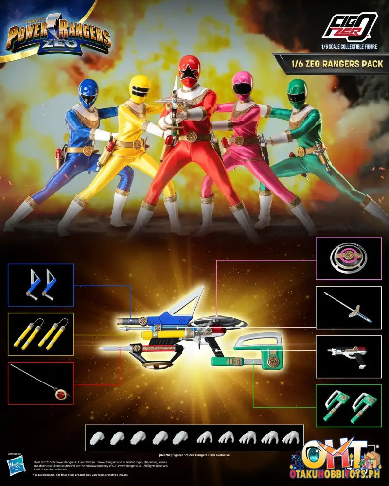 Threezero Power Rangers Zeo Figzero 1/6 Pack 3Z07620W0