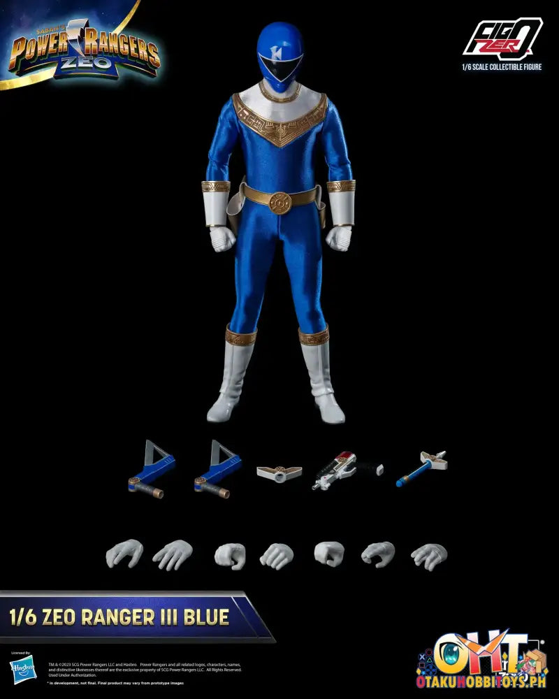 Threezero Power Rangers Zeo Figzero 1/6 Ranger Iii Blue 3Z05850W0