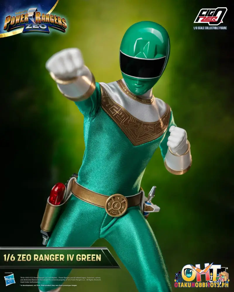 Threezero Power Rangers Zeo Figzero 1/6 Ranger Iv Green 3Z05860W0