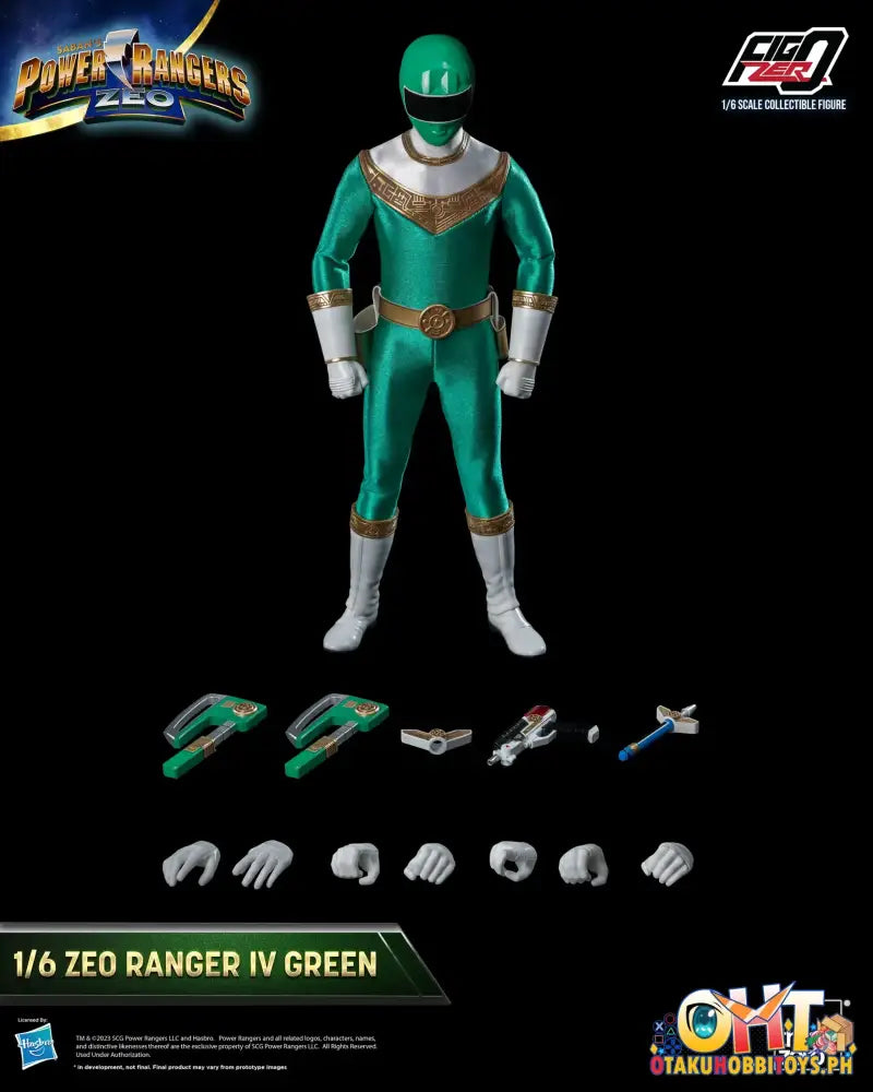 Threezero Power Rangers Zeo Figzero 1/6 Ranger Iv Green 3Z05860W0