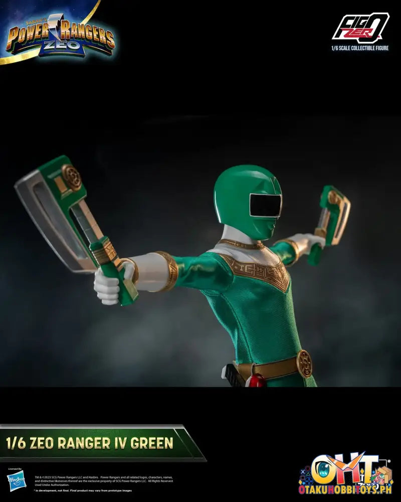 Threezero Power Rangers Zeo Figzero 1/6 Ranger Iv Green 3Z05860W0