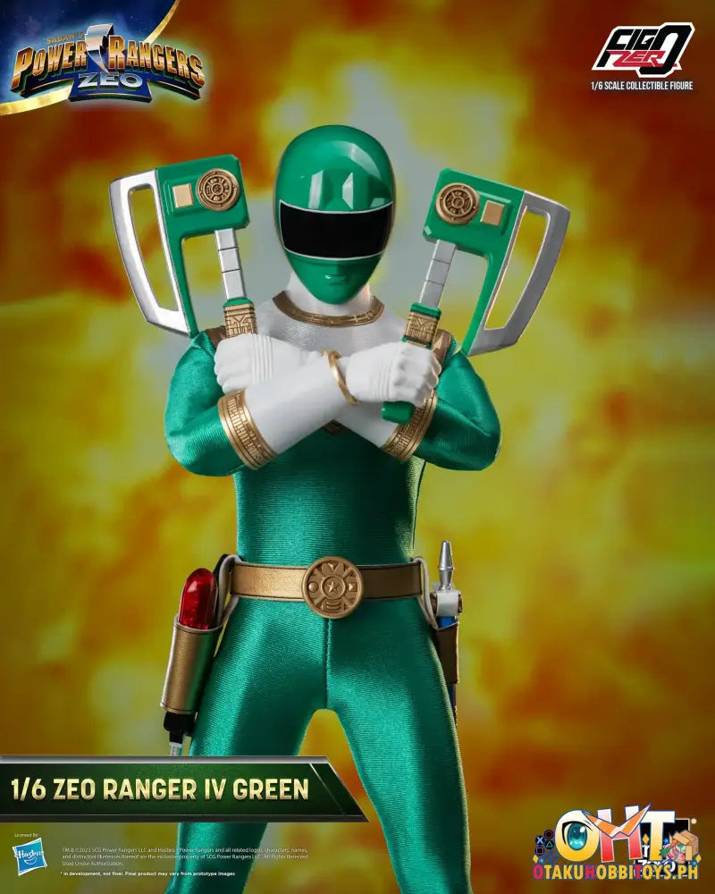 Threezero Power Rangers Zeo Figzero 1/6 Ranger Iv Green 3Z05860W0