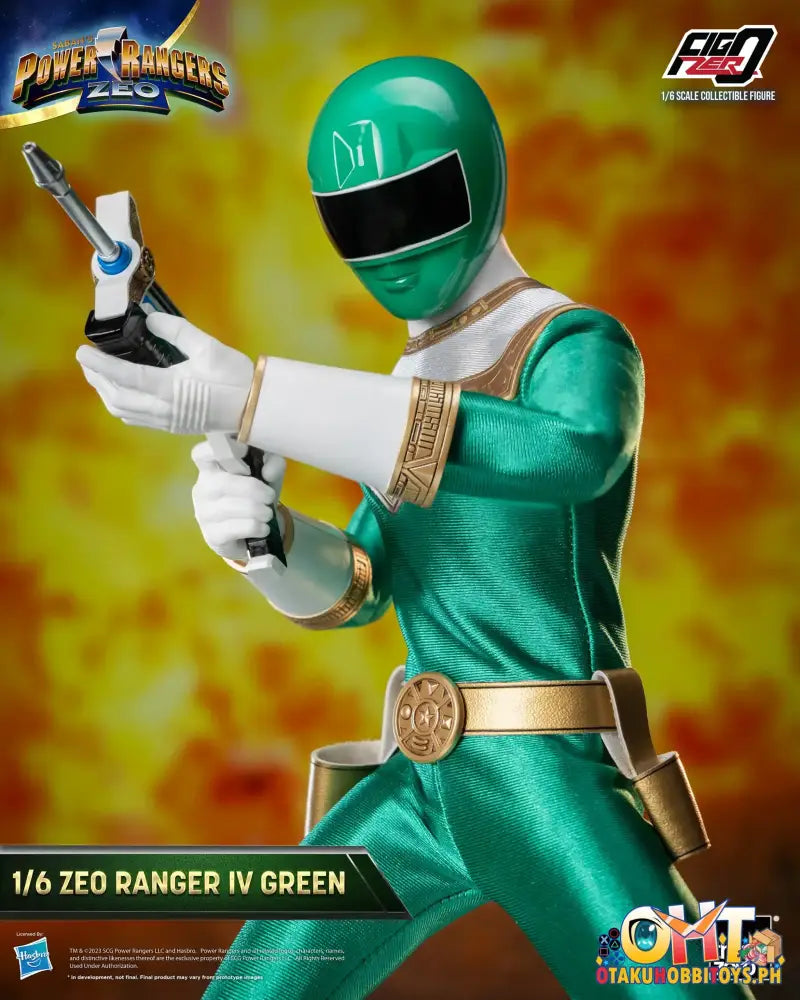 Threezero Power Rangers Zeo Figzero 1/6 Ranger Iv Green 3Z05860W0
