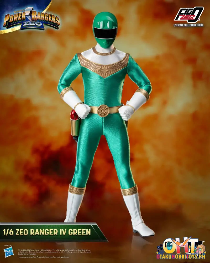 Threezero Power Rangers Zeo Figzero 1/6 Ranger Iv Green 3Z05860W0