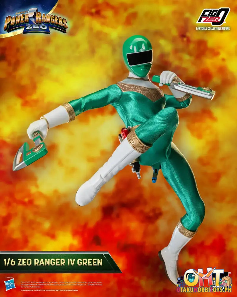 Threezero Power Rangers Zeo Figzero 1/6 Ranger Iv Green 3Z05860W0