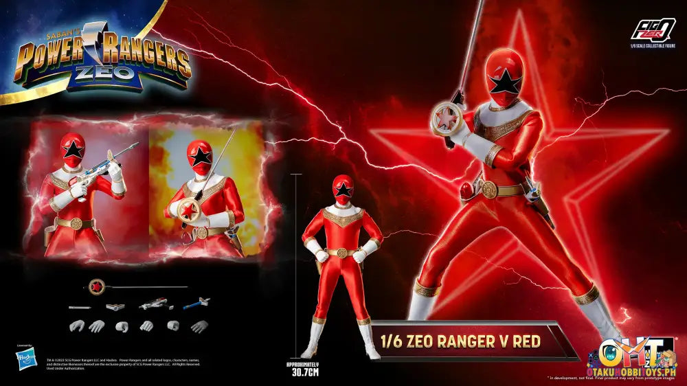 Threezero Power Rangers Zeo Figzero 1/6 Ranger V Red 3Z05870W0