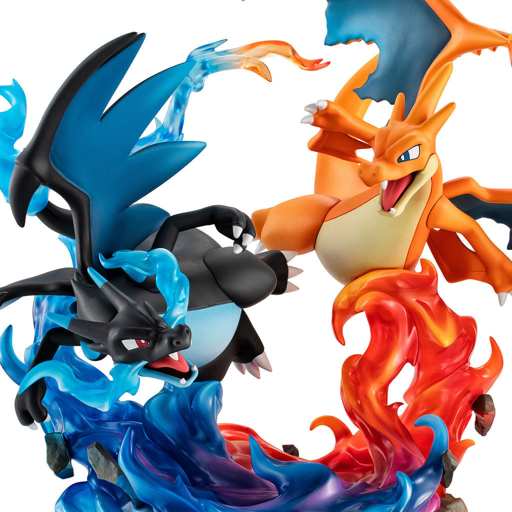 Megahouse G.E.M.EX Series:  Pokémon - Mega Charizard X & Mega Charizard Y