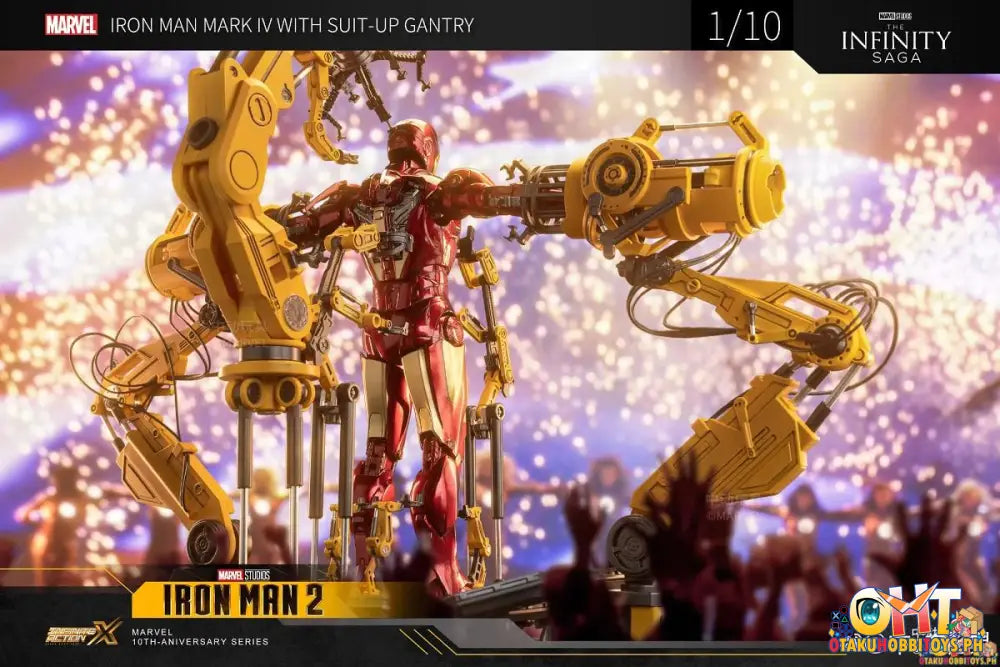 Zd Toys The Infinity Saga 1/10 Iron Man Armor Demolition Station + Non-Illuminated Mk4 Set