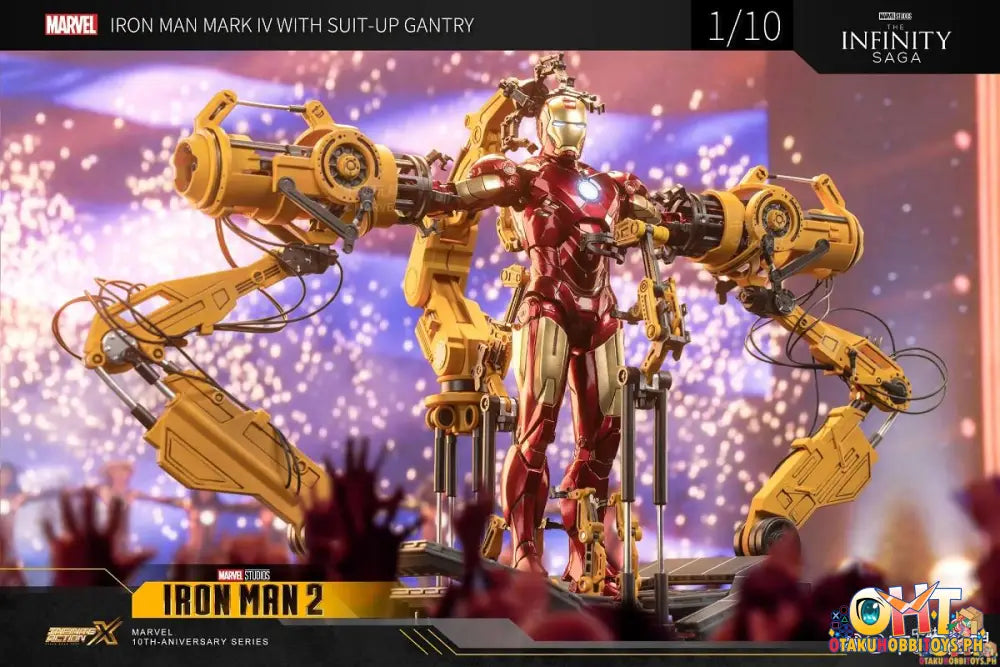Zd Toys The Infinity Saga 1/10 Iron Man Armor Demolition Station + Non-Illuminated Mk4 Set