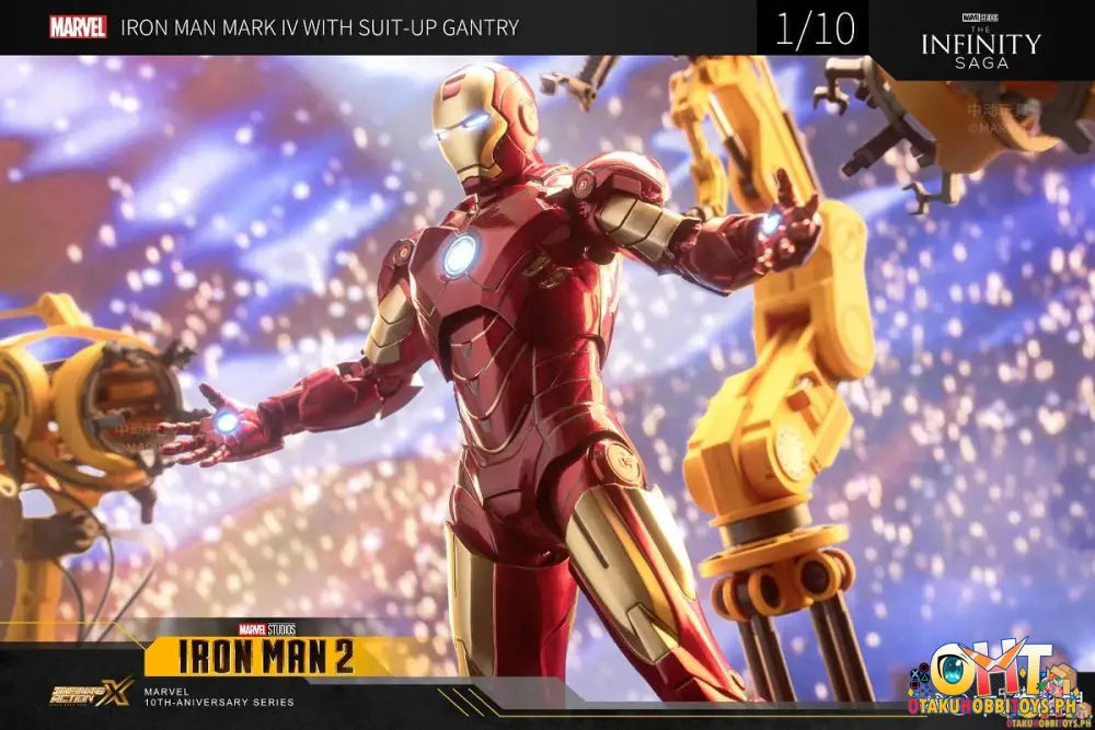 Zd Toys The Infinity Saga 1/10 Iron Man Armor Demolition Station + Non-Illuminated Mk4 Set