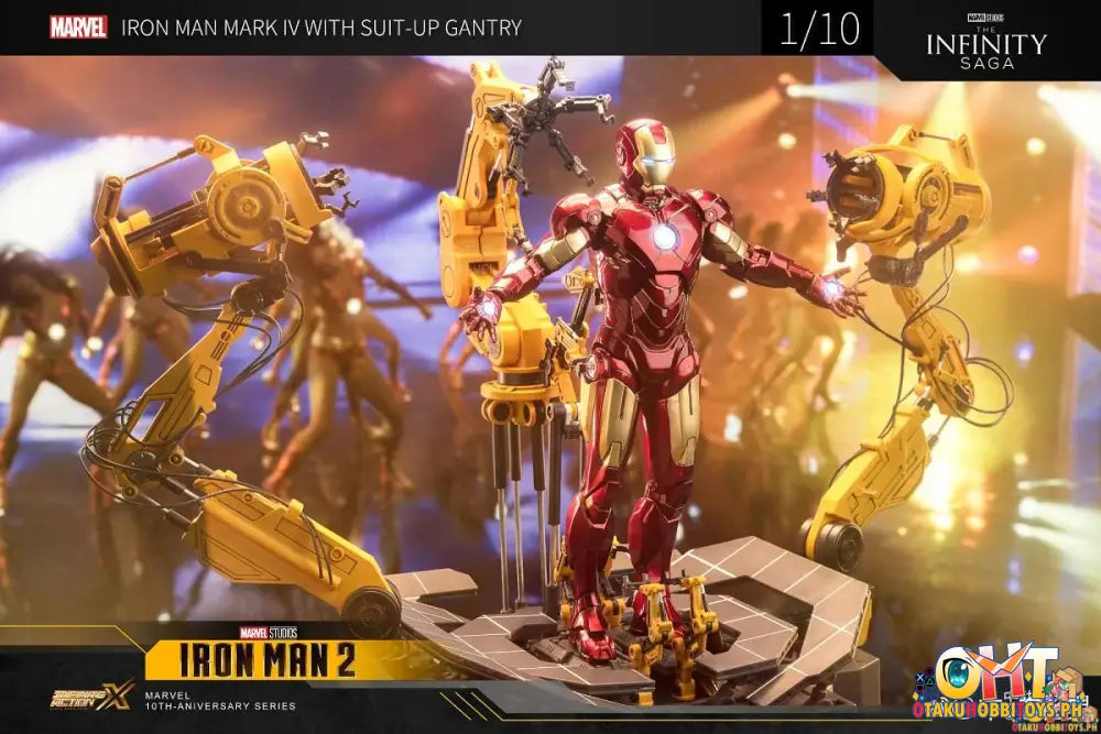 Zd Toys The Infinity Saga 1/10 Iron Man Armor Demolition Station + Non-Illuminated Mk4 Set